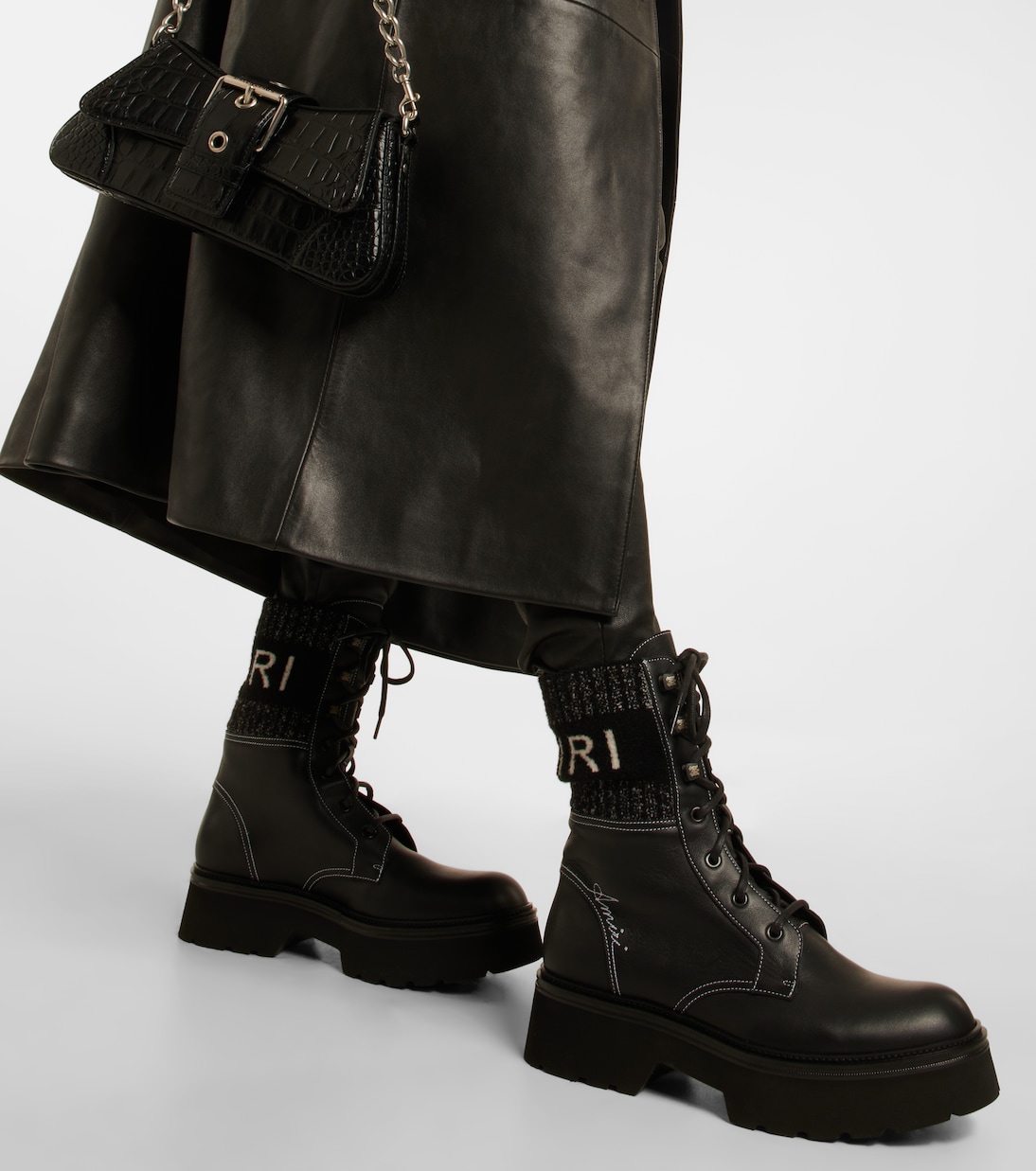 Stivali stringati in pelle | Amiri