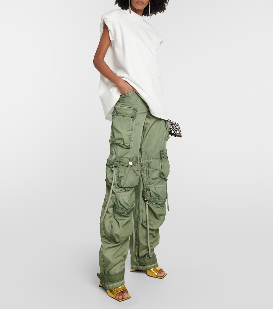 Pantoletten Devon aus Metallic-Leder | The Attico