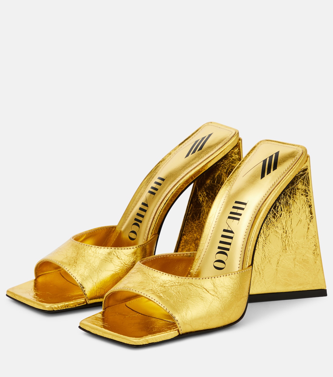 Pantoletten Devon aus Metallic-Leder | The Attico