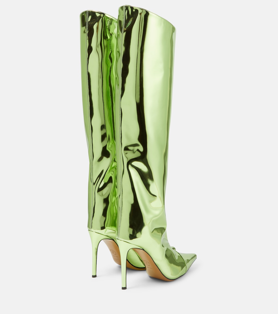 Botas altas de piel metalizada | Alexandre Vauthier