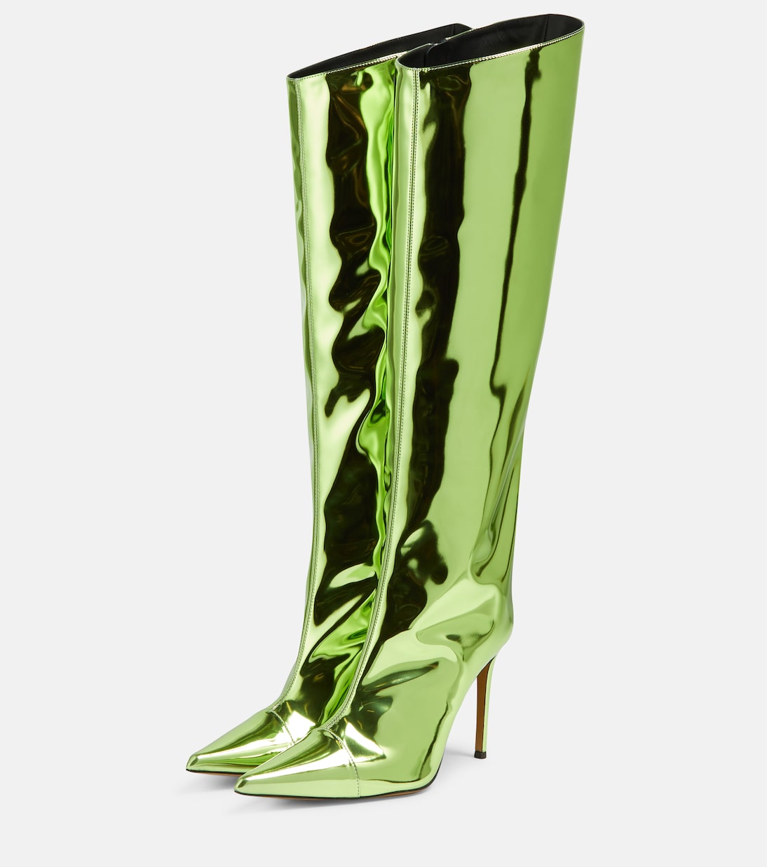 Botas altas de piel metalizada | Alexandre Vauthier
