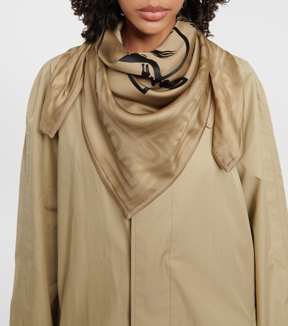 Foulard imprimé en soie | Burberry