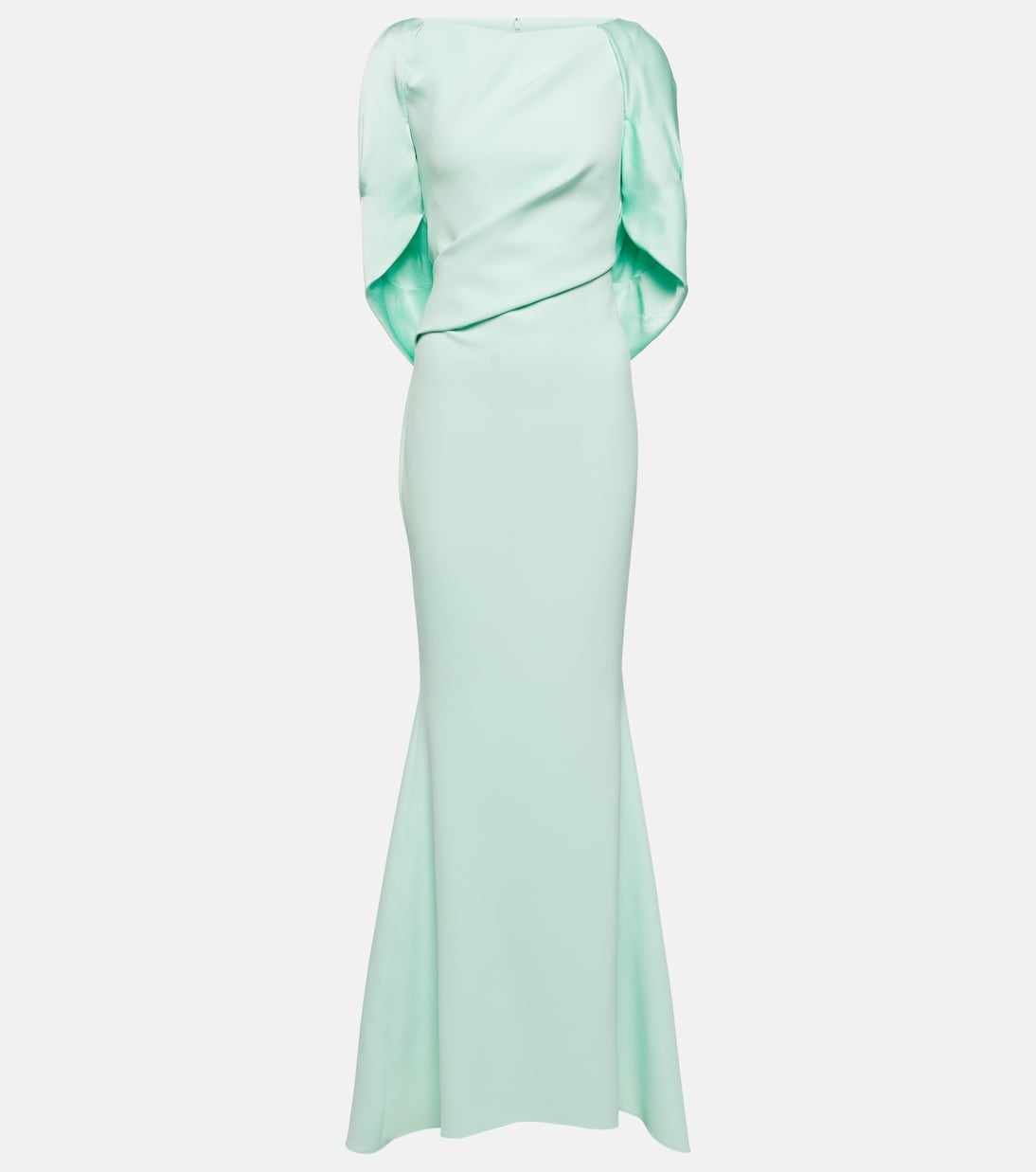 Caped crêpe gown | Safiyaa