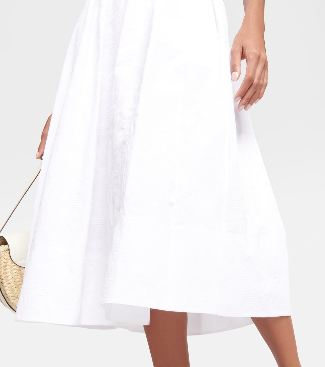 Abito midi in cotone con ruches | Chloé