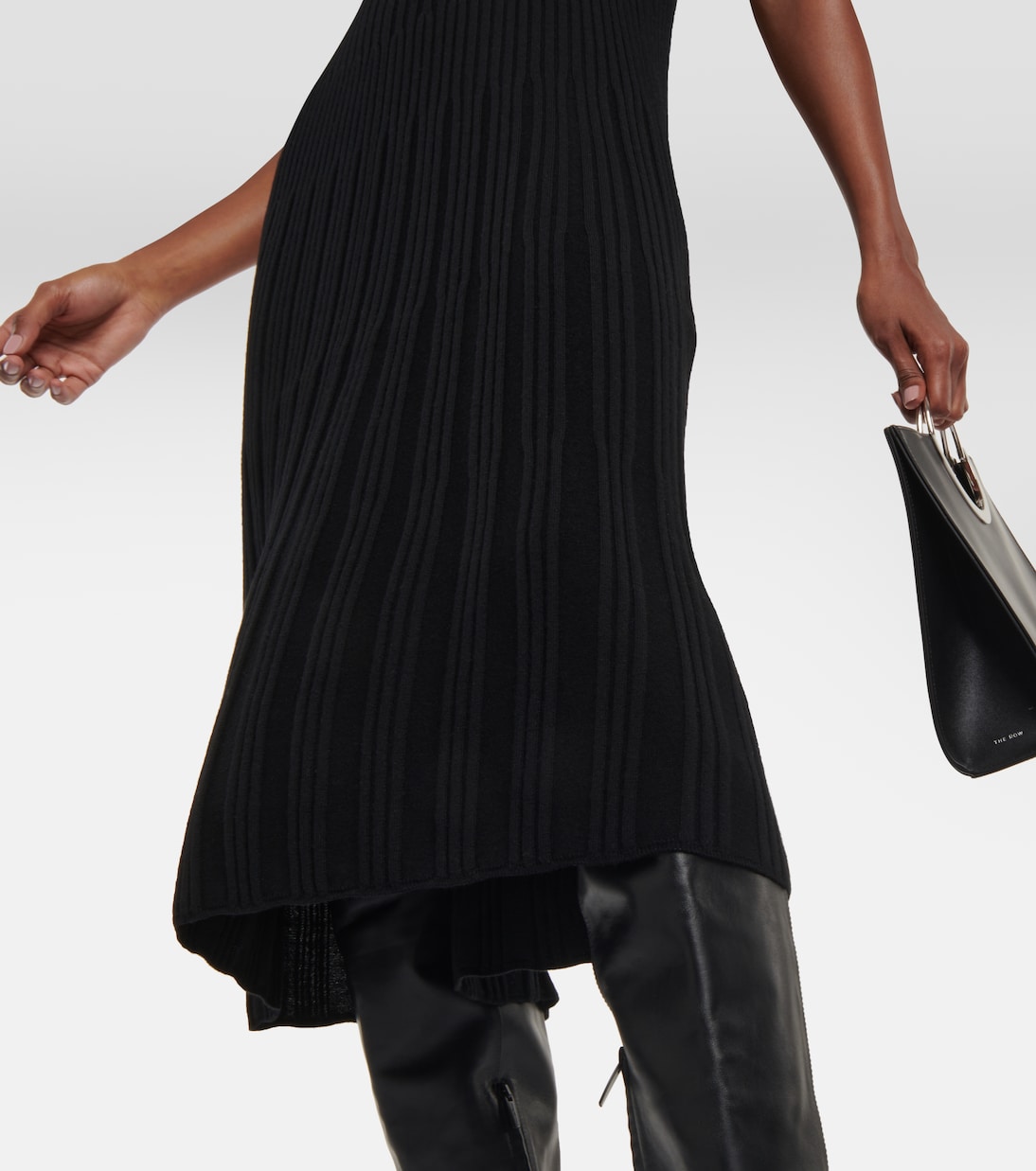Abito midi in maglia a coste di lana | Joseph