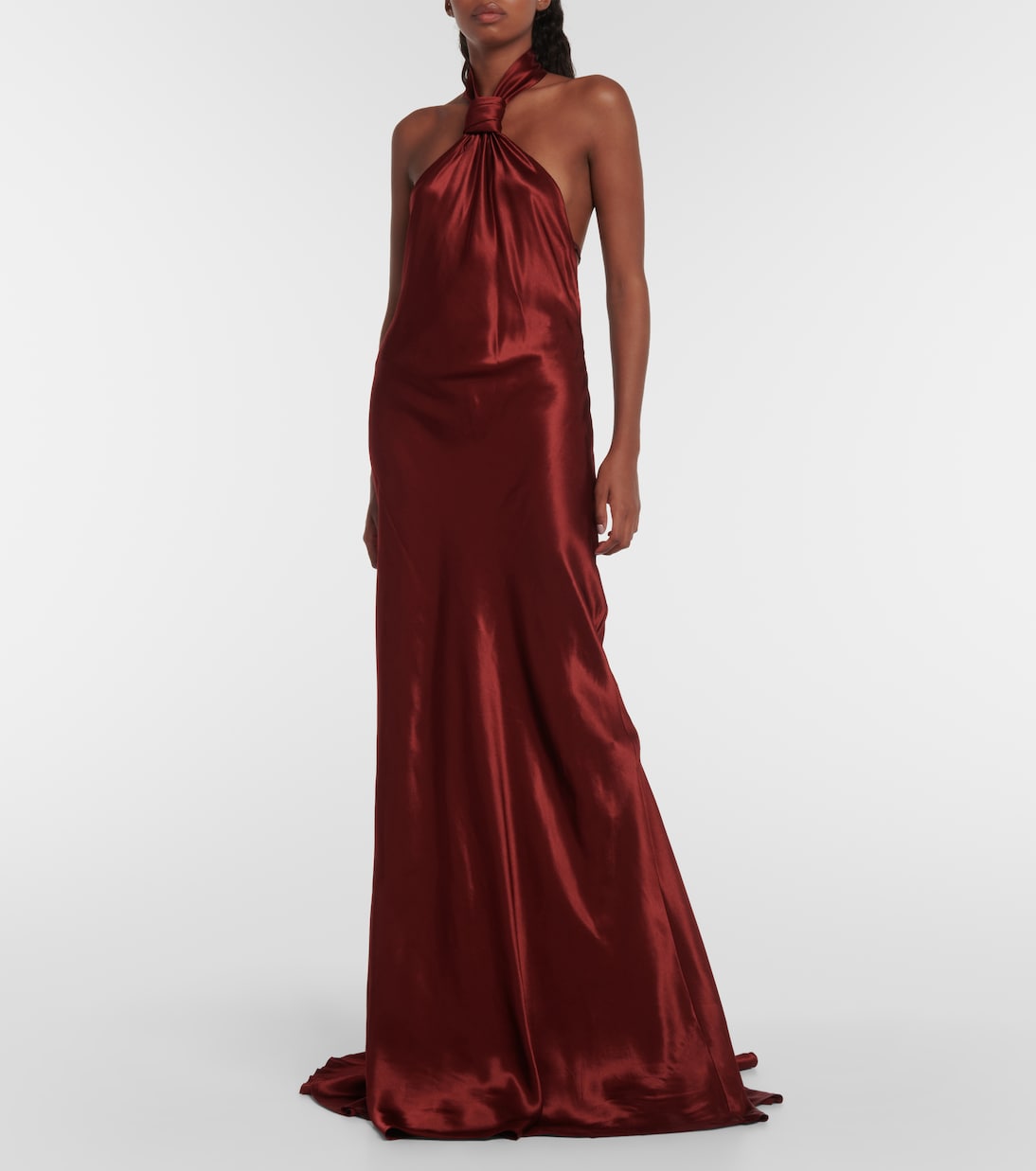 Halterneck satin gown  | Ann Demeulemeester