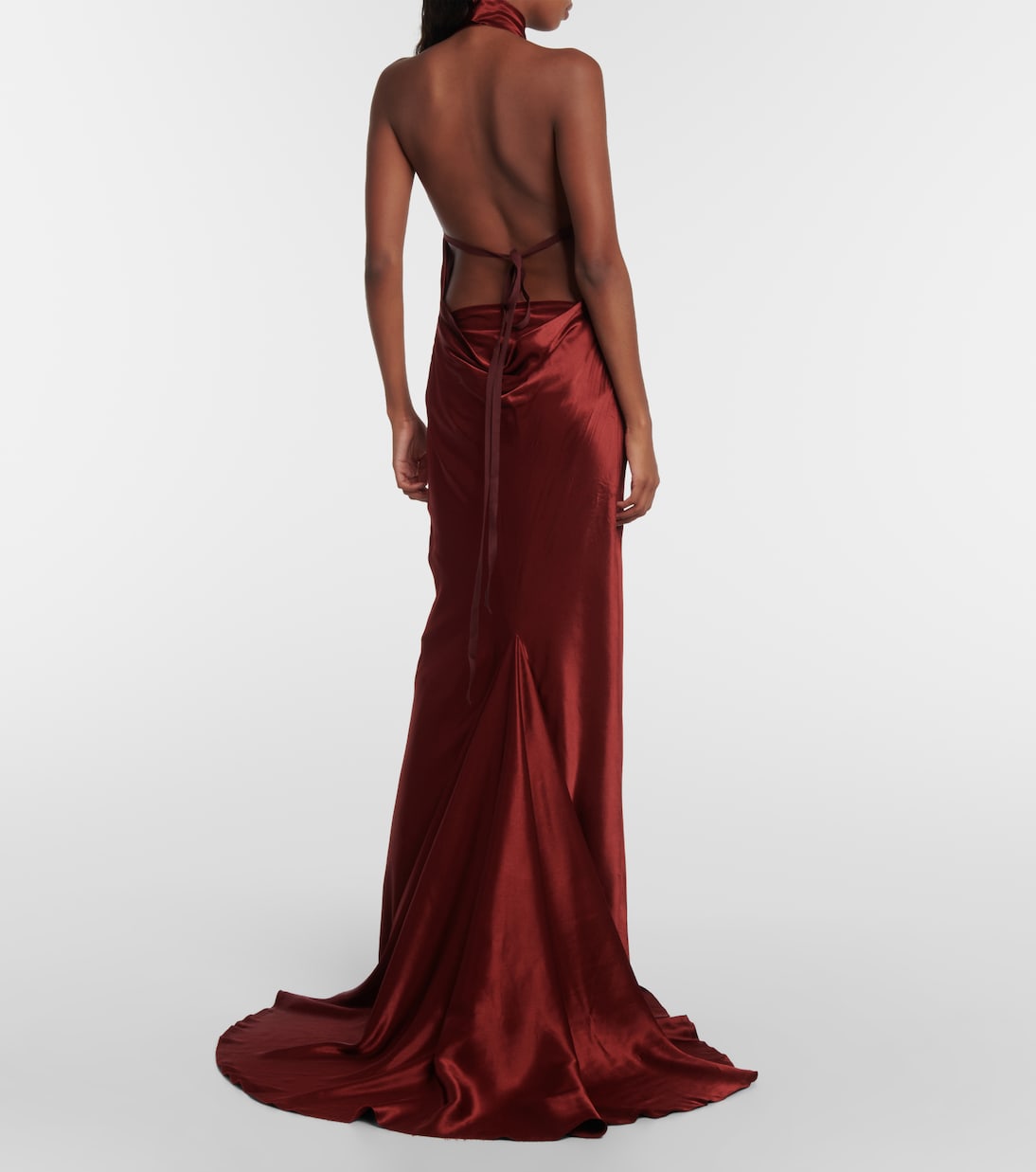 Halterneck satin gown  | Ann Demeulemeester