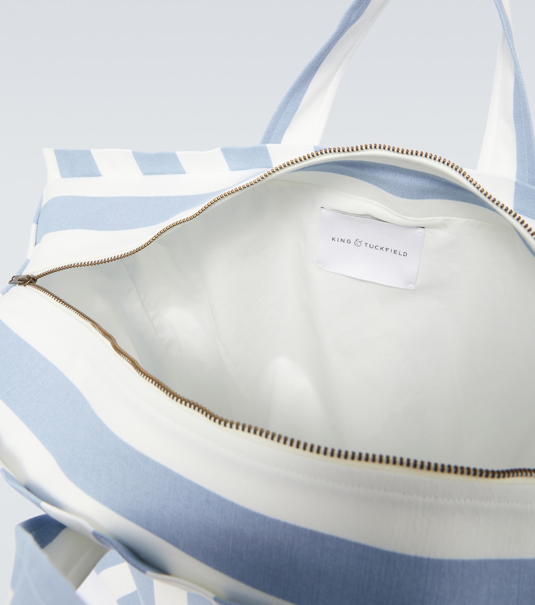 Borsa Large in canvas di cotone a righe | King & Tuckfield