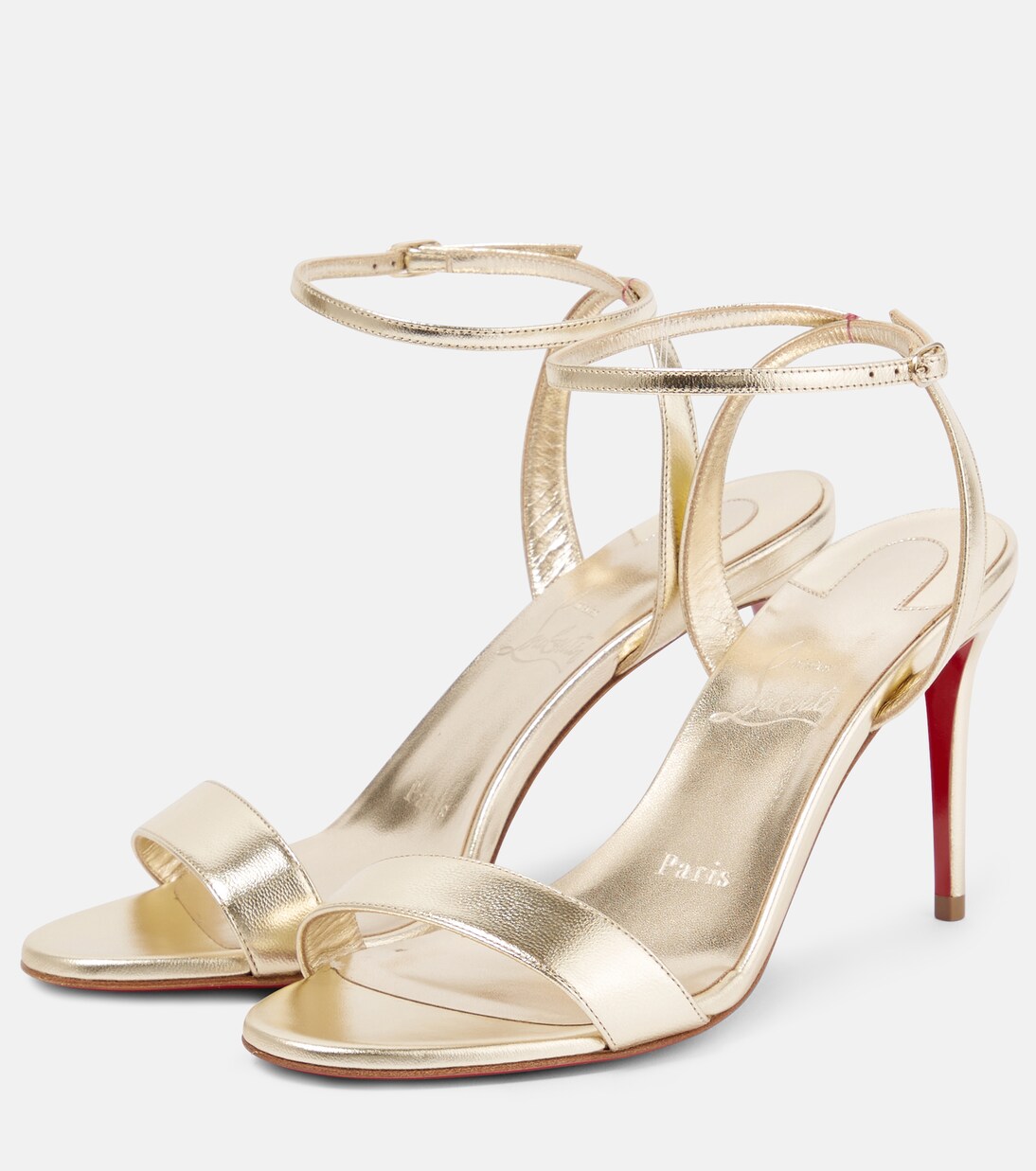 Christian louboutin gold sandals sales