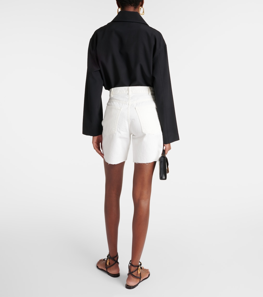 Shorts Russel de denim de tiro alto | Nili Lotan