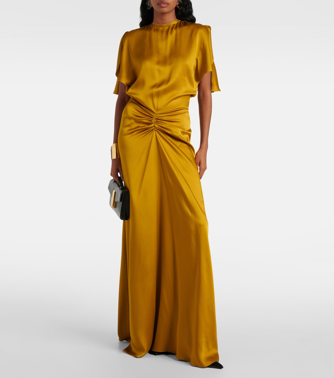 Robe longue en satin | Victoria Beckham