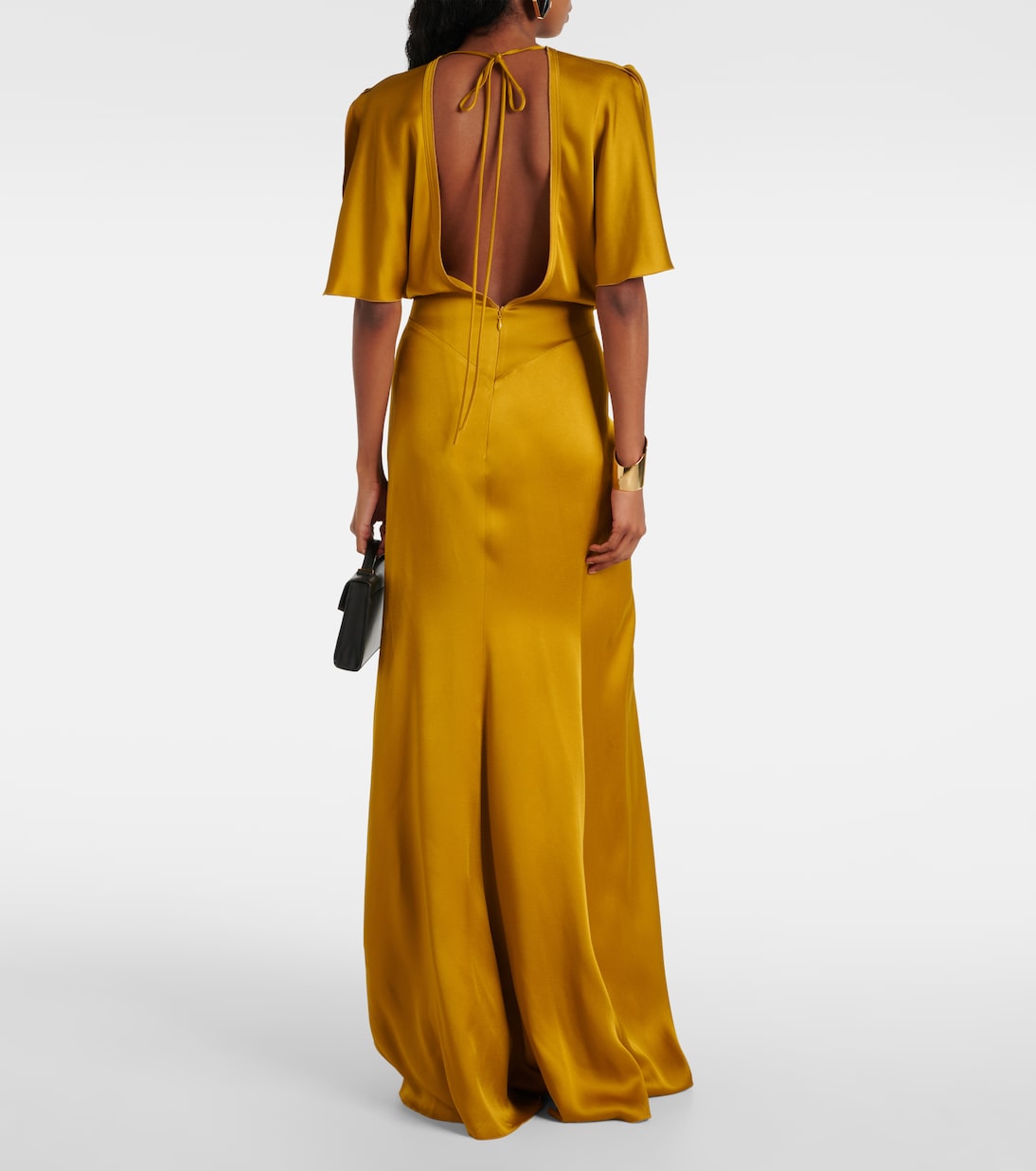 Robe longue en satin | Victoria Beckham