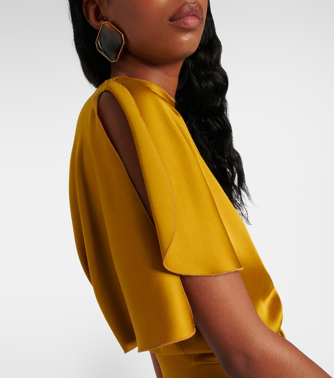 Robe longue en satin | Victoria Beckham