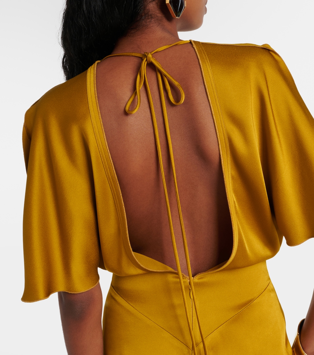 Robe longue en satin | Victoria Beckham