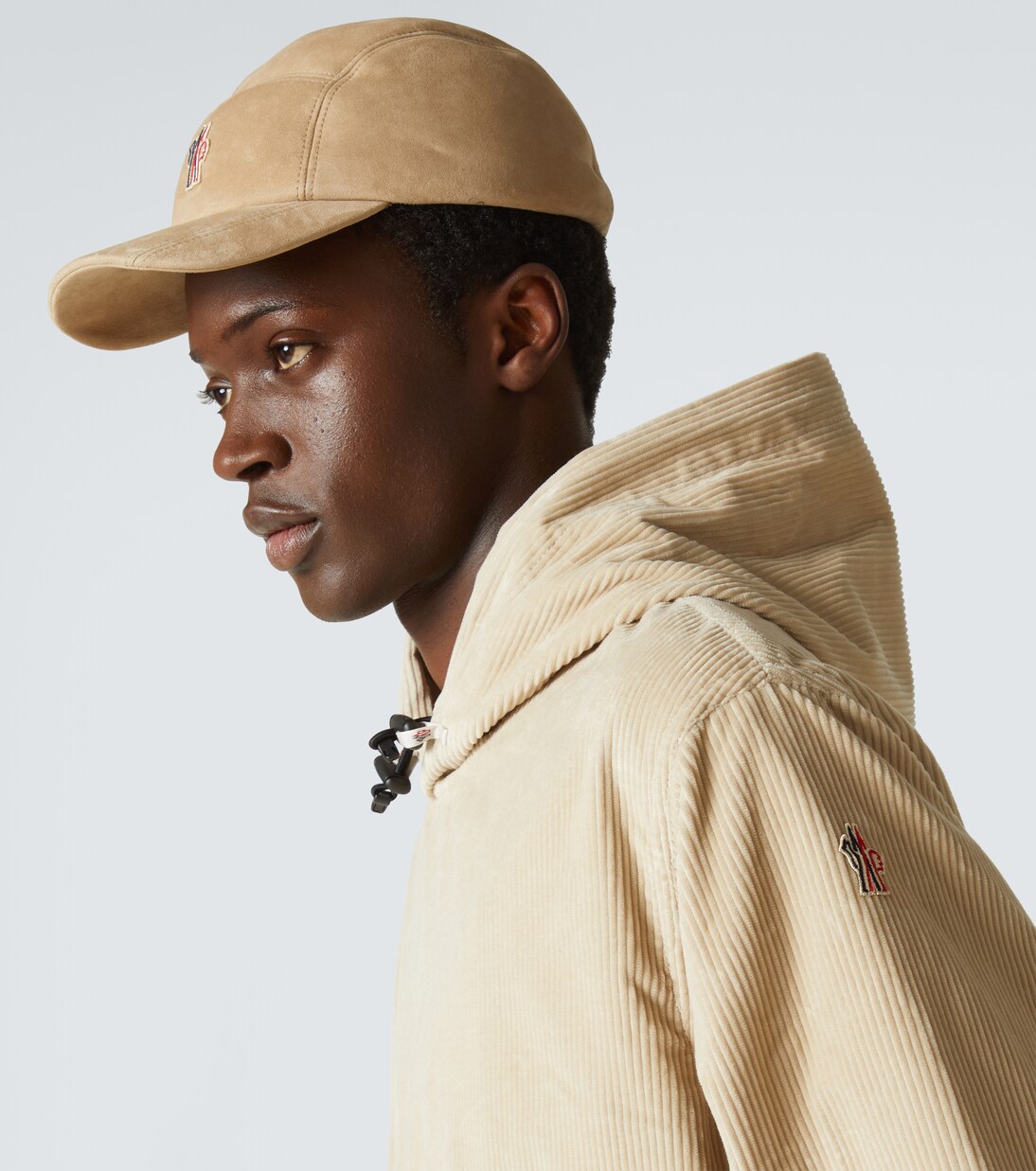 Logo shearling-lined leather baseball cap | Moncler Grenoble