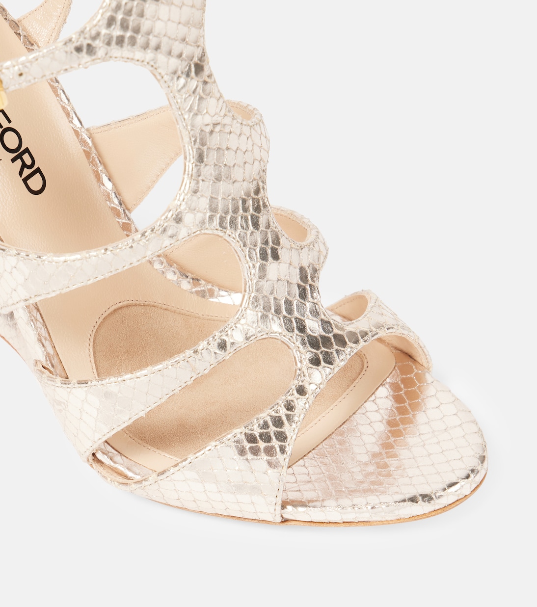 Sandali Cage in pelle stampata | Tom Ford