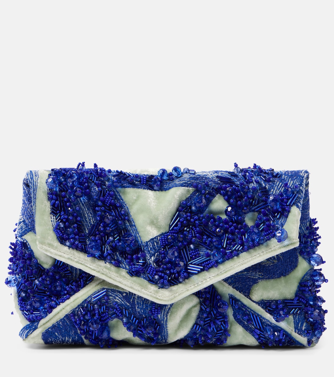 Clutch in velluto con perline | Dries Van Noten