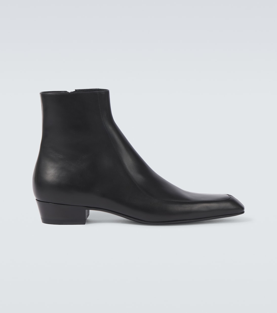 Leather ankle boots in black Saint Laurent Mytheresa