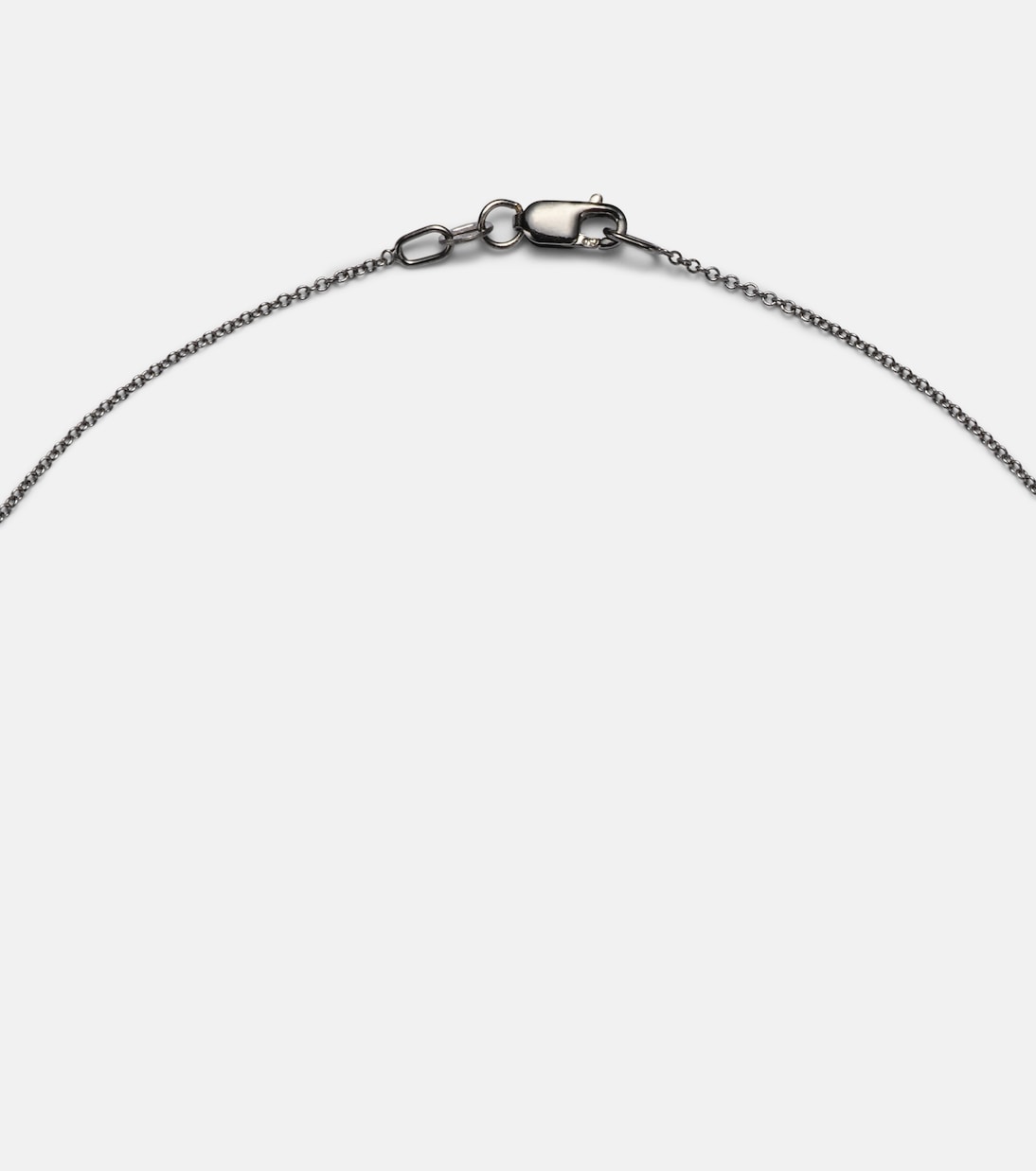 Collana Nut Pendant in oro bianco e argento sterling con diamanti neri | Ileana Makri