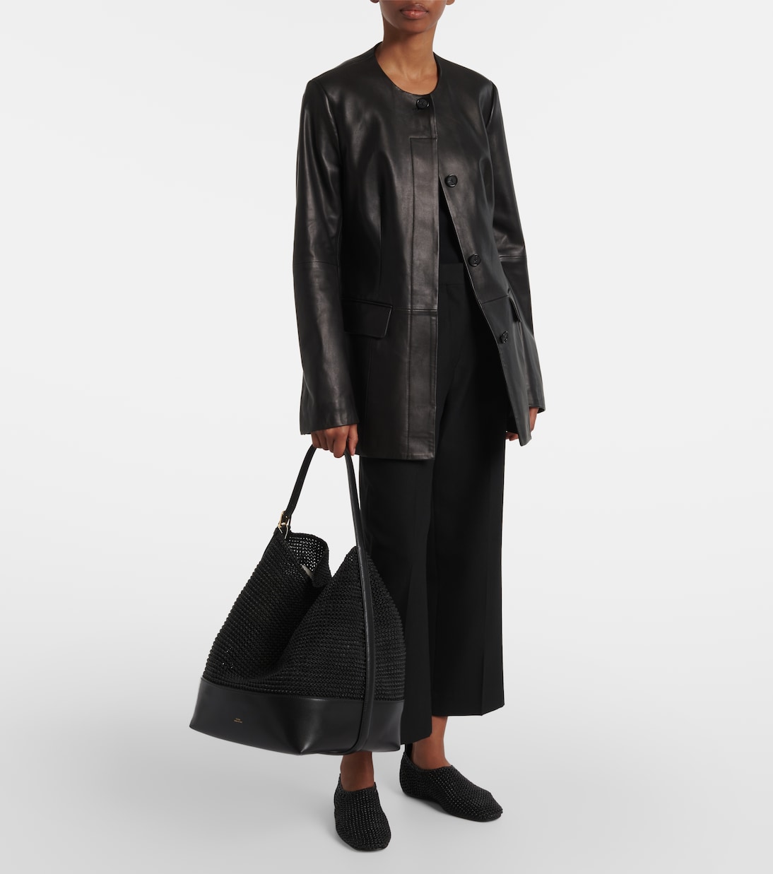 Cabas en cuir tissé | Toteme