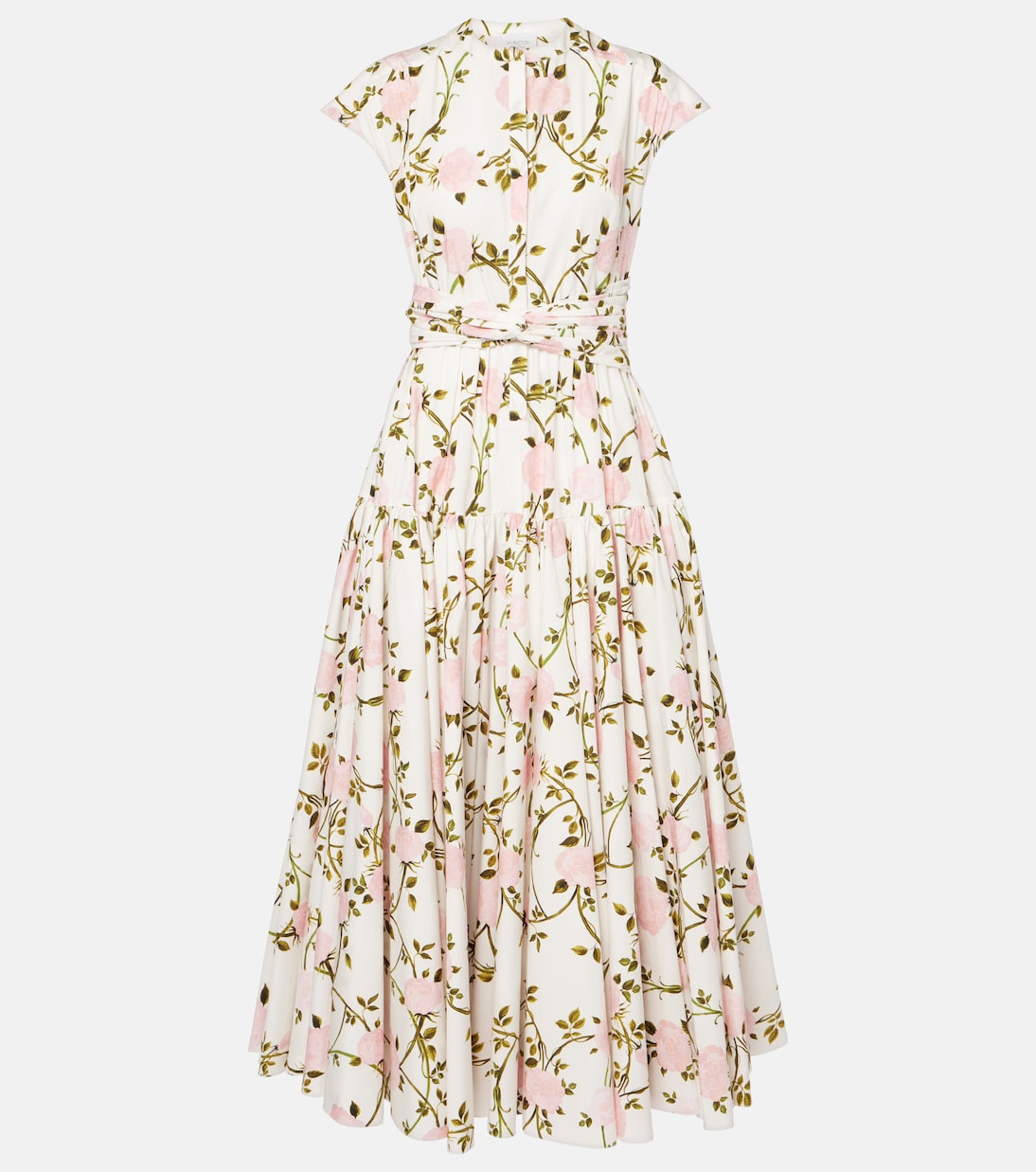 Robe longue en coton à fleurs | Giambattista Valli