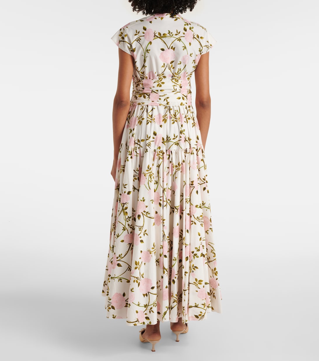 Robe longue en coton à fleurs | Giambattista Valli