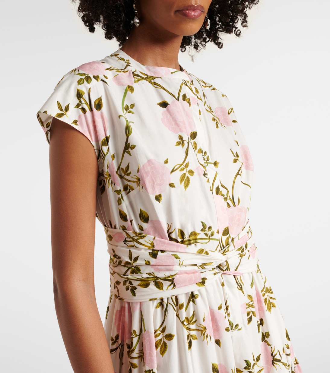Robe longue en coton à fleurs | Giambattista Valli