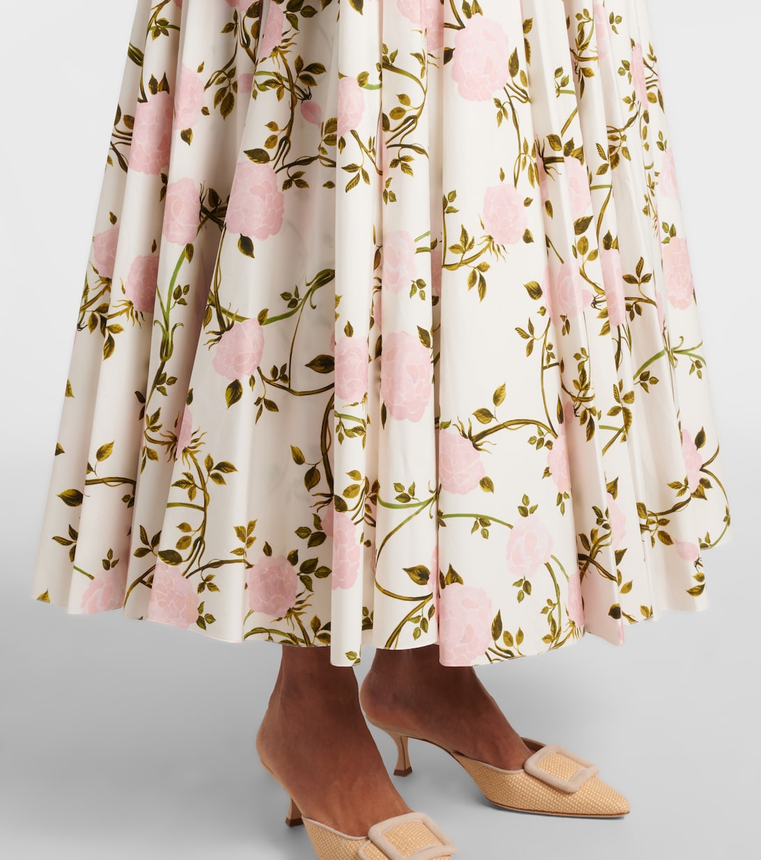 Robe longue en coton à fleurs | Giambattista Valli