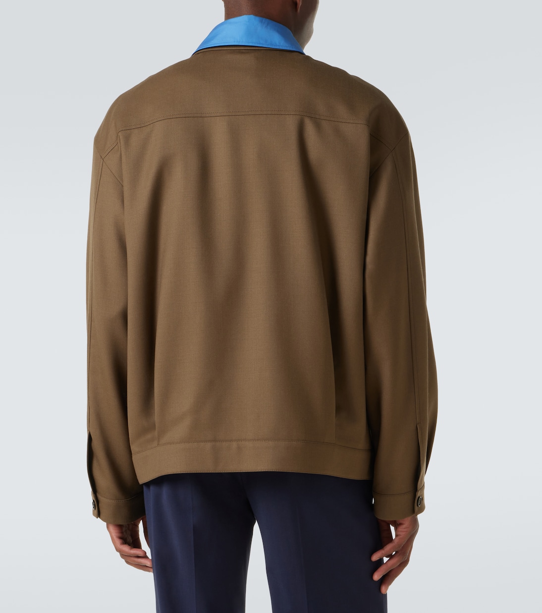 Logo virgin wool gabardine jacket | Miu Miu