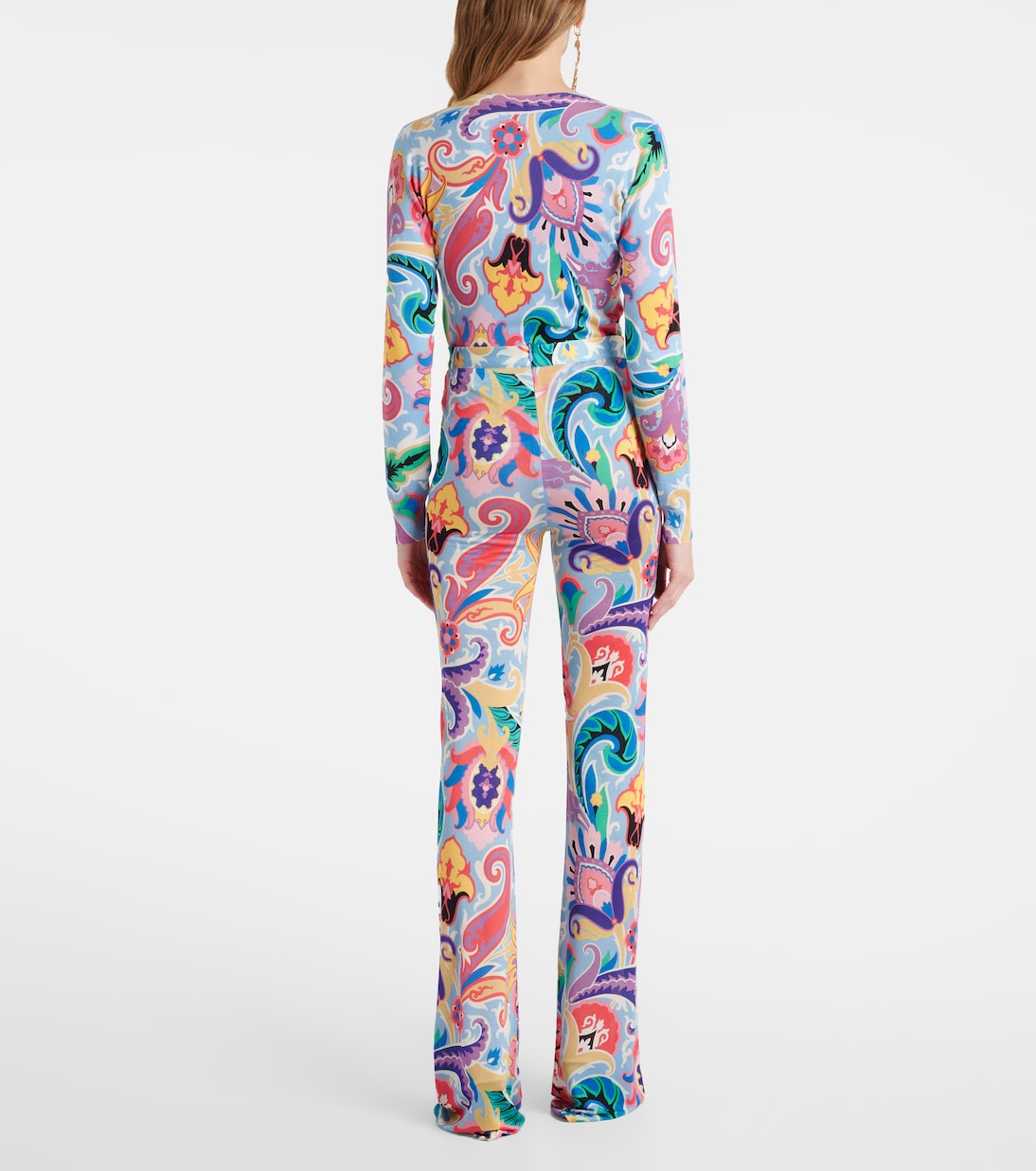 Pantaloni flared a vita alta con stampa | Etro