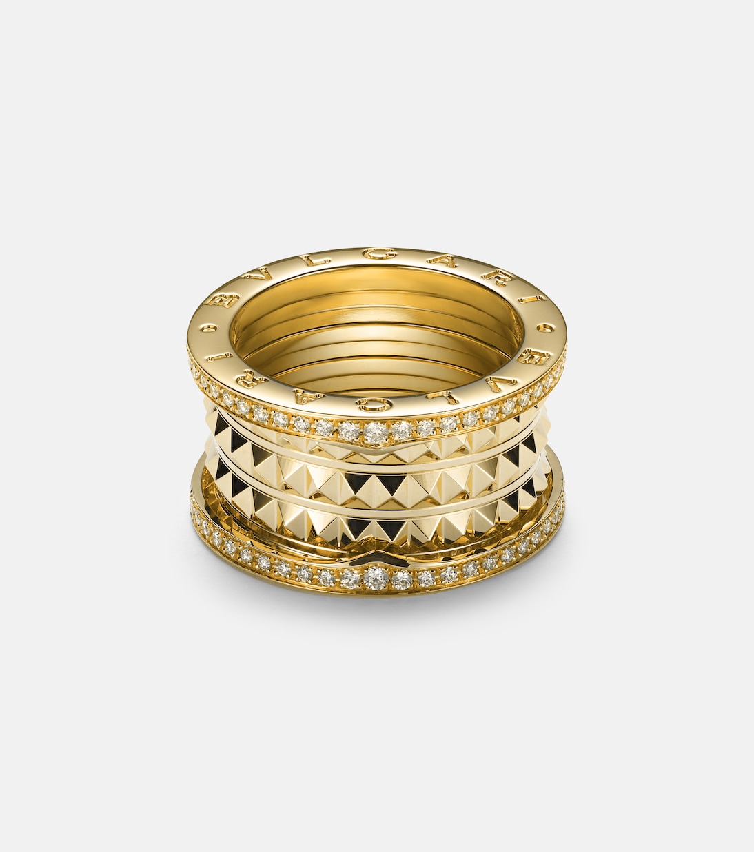 Anello B.zero1 Rock in oro 18kt con diamanti | Bvlgari