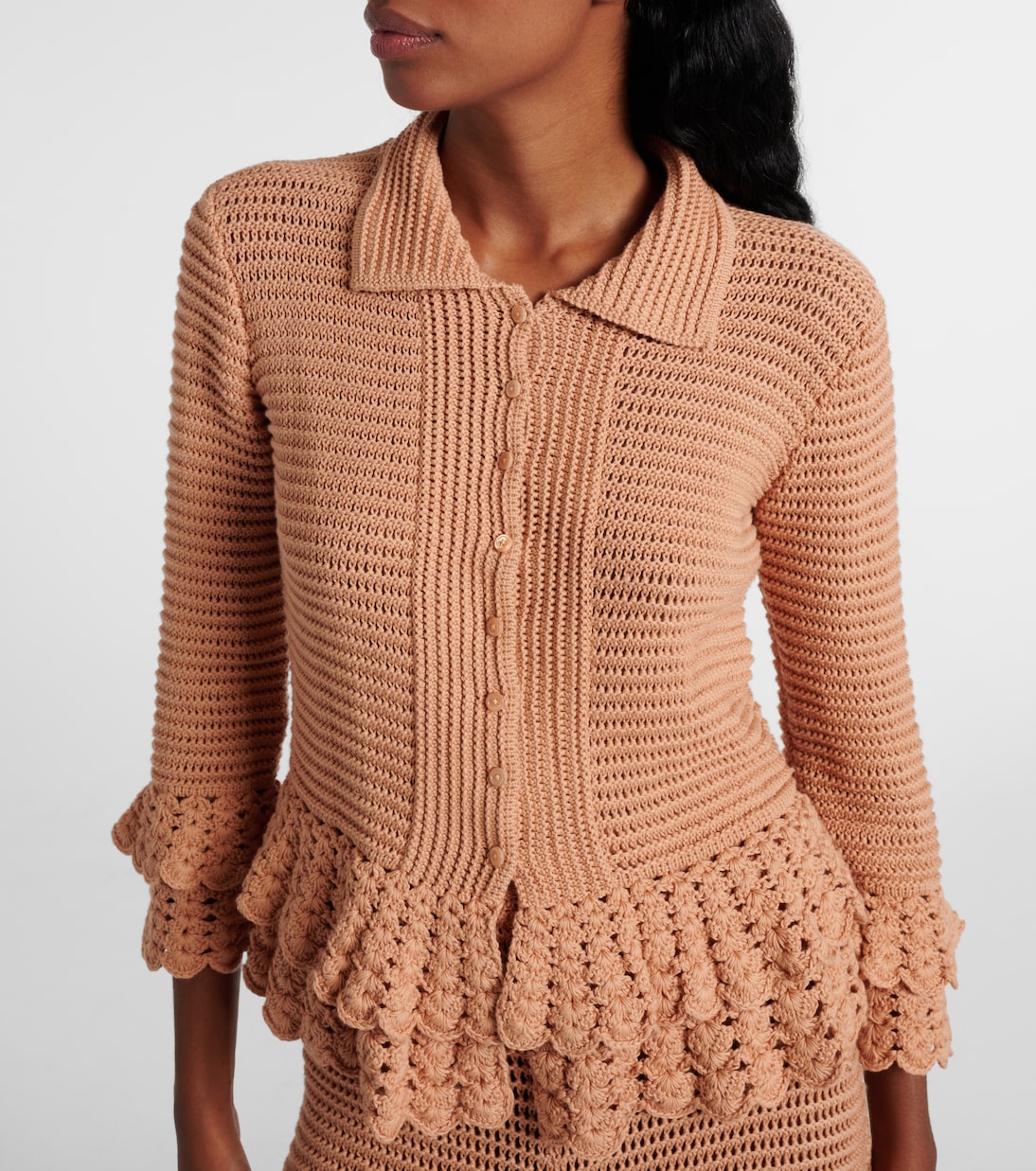 Cardigan en crochet de coton | Chloé