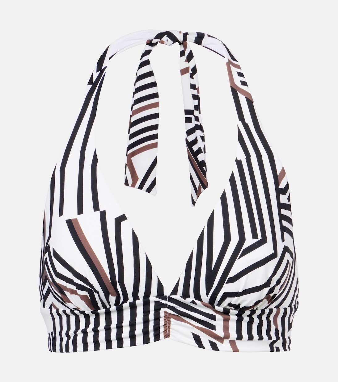 Alberta printed halterneck bikini top  | Max Mara