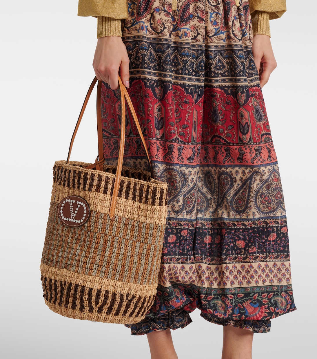 Tote VLogo aus Raffiabast | Valentino Garavani