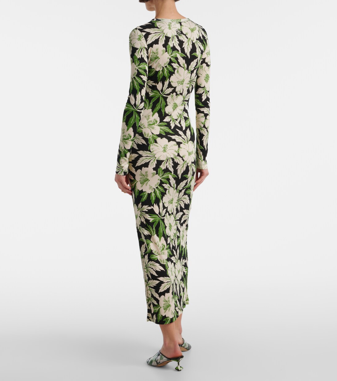 Vestido largo Trapeze de algodón y seda | Loewe