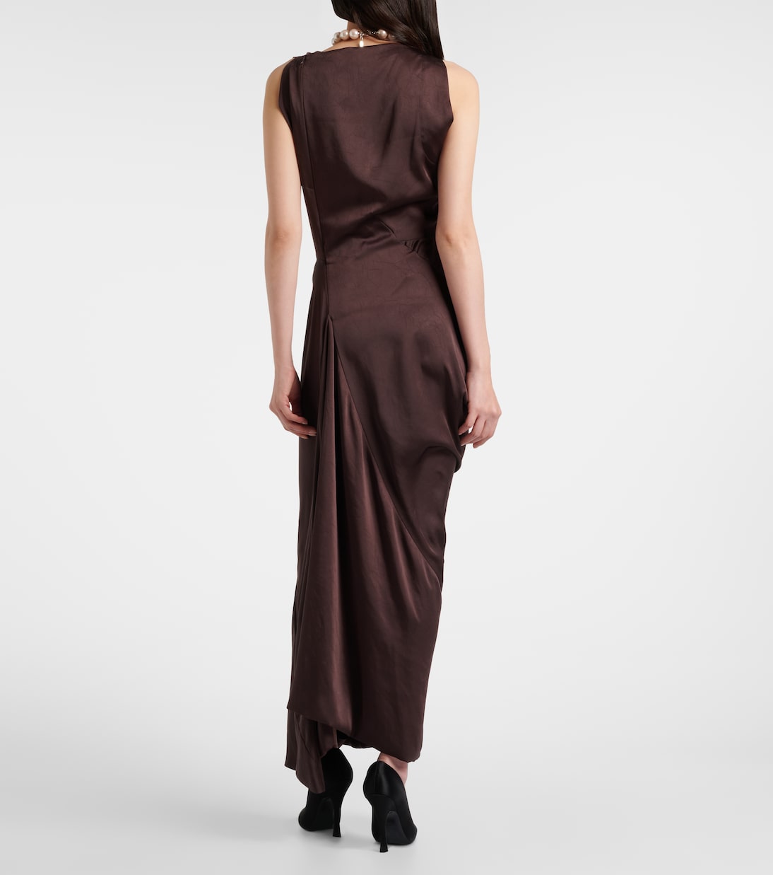 Long Fond draped satin gown | Vivienne Westwood