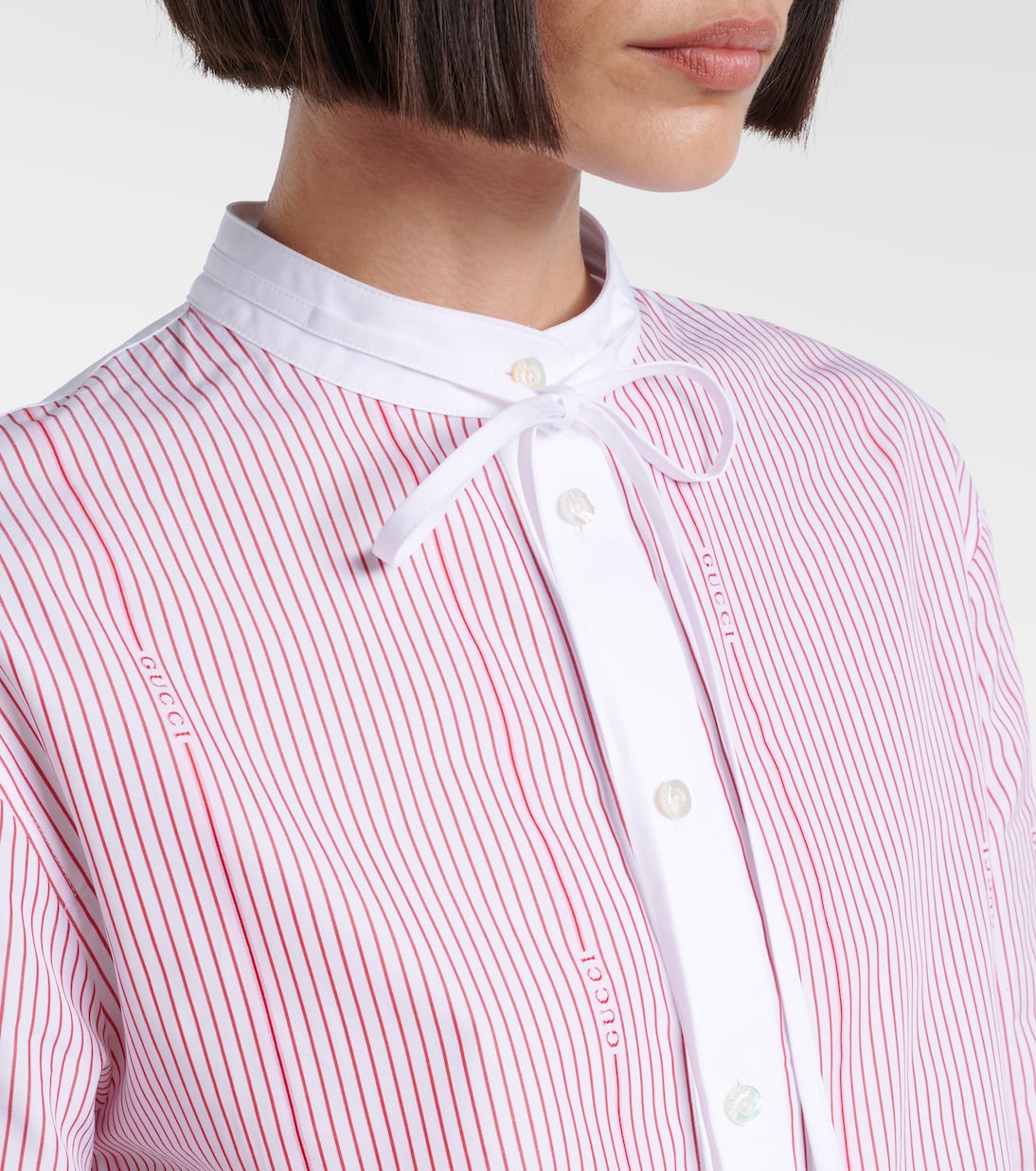Striped cotton fil coupé shirt | Gucci