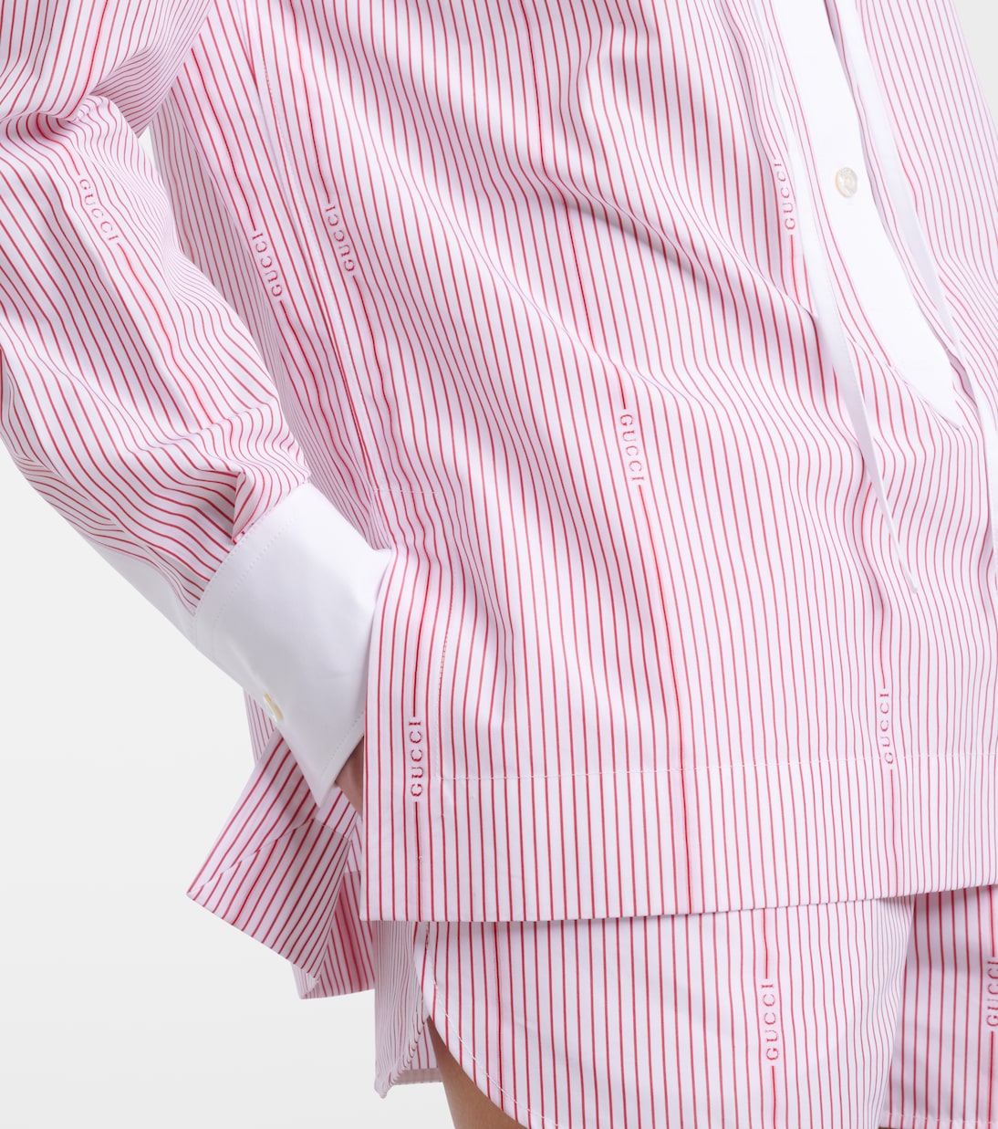 Striped cotton fil coupé shirt | Gucci