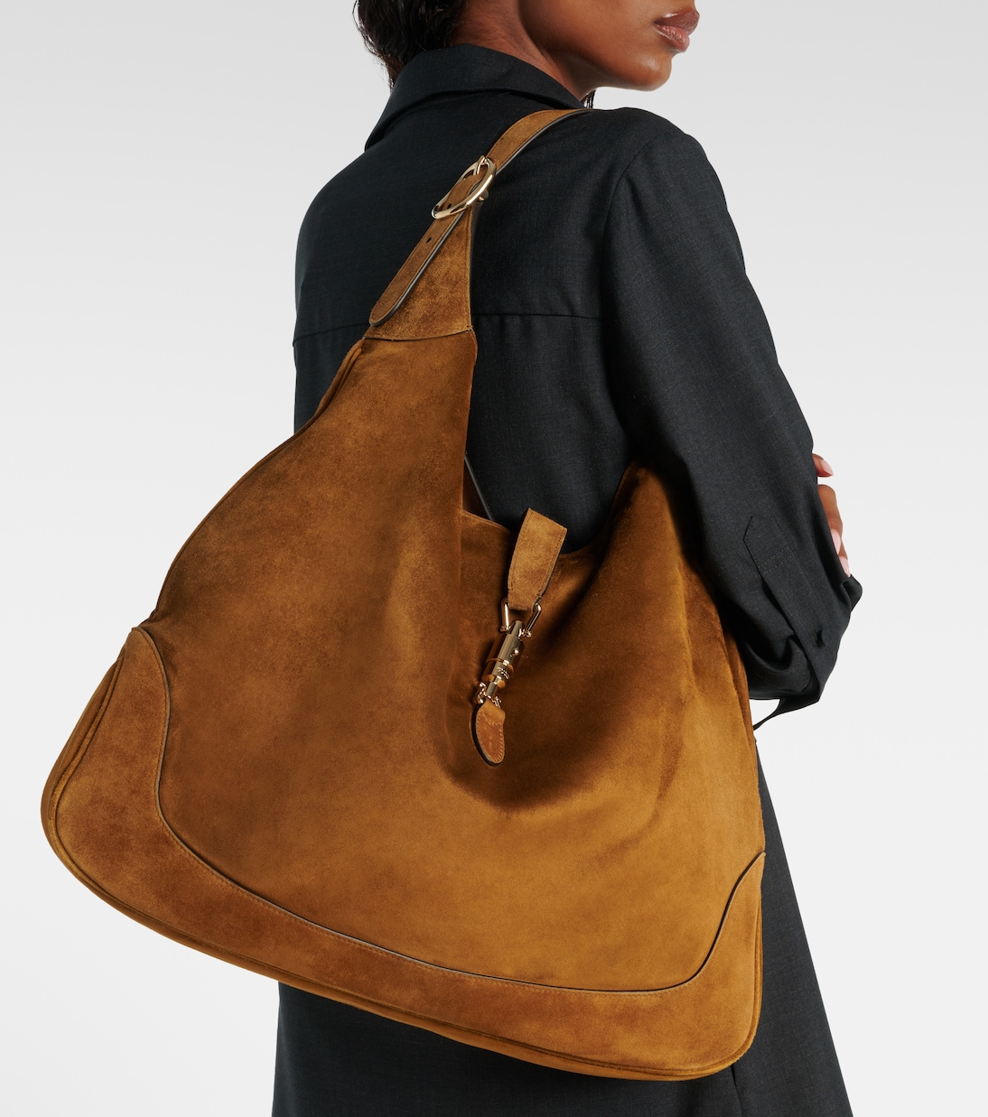 Jackie 1961 Large suede tote bag | Gucci