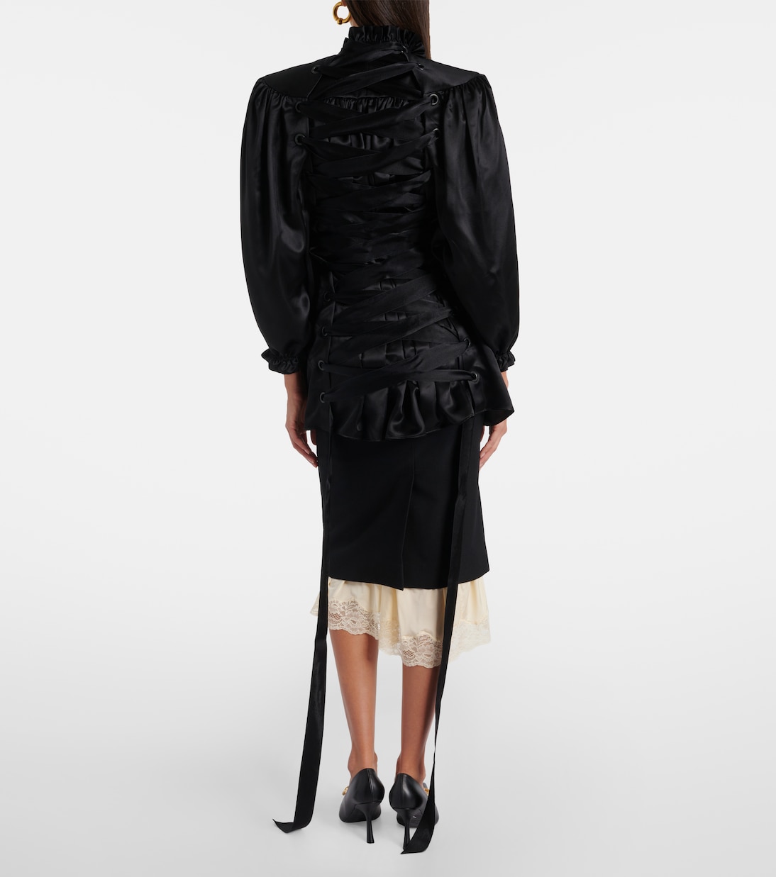 Blusa in raso di seta | Balenciaga