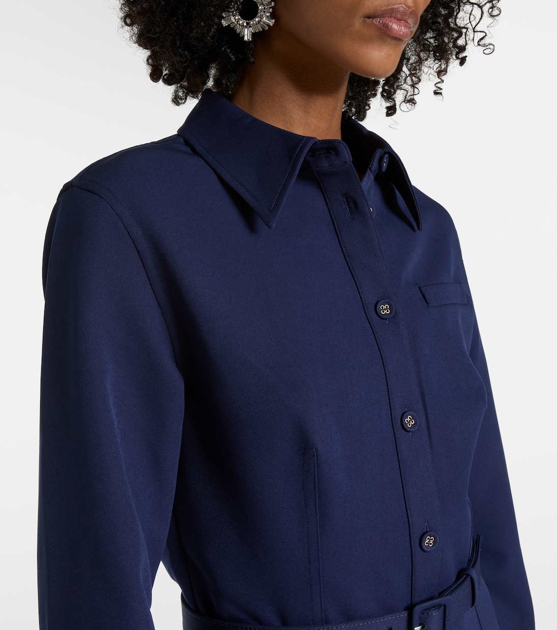 Hemdblusenkleid aus Crêpe | Roland Mouret