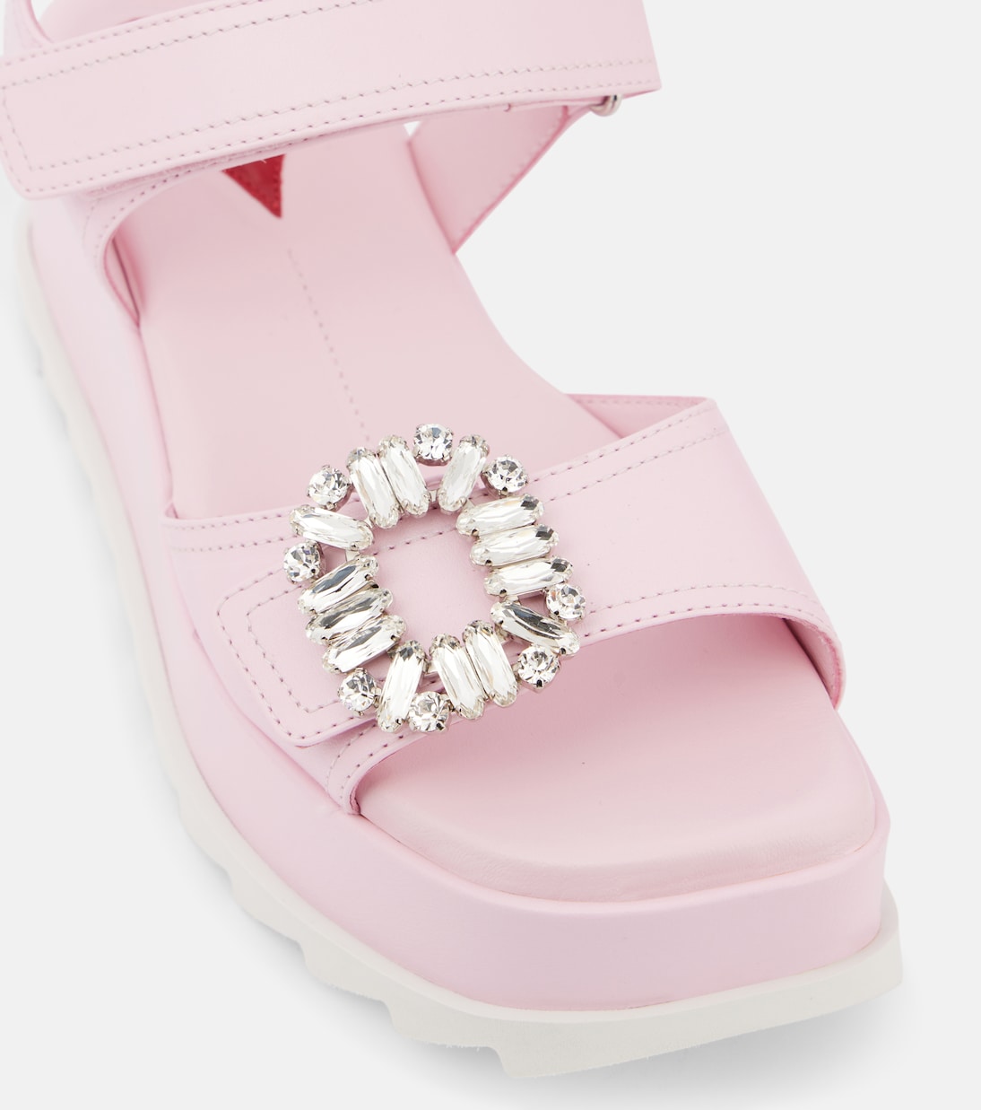 Embellished leather platform sandals | Roger Vivier
