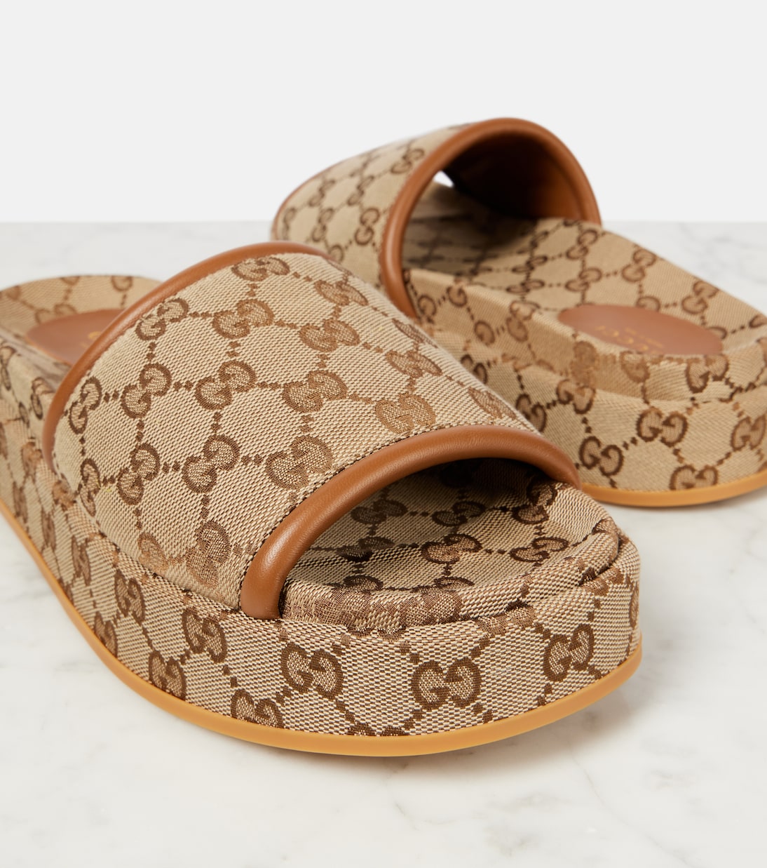 GG Canvas platform slides | Gucci
