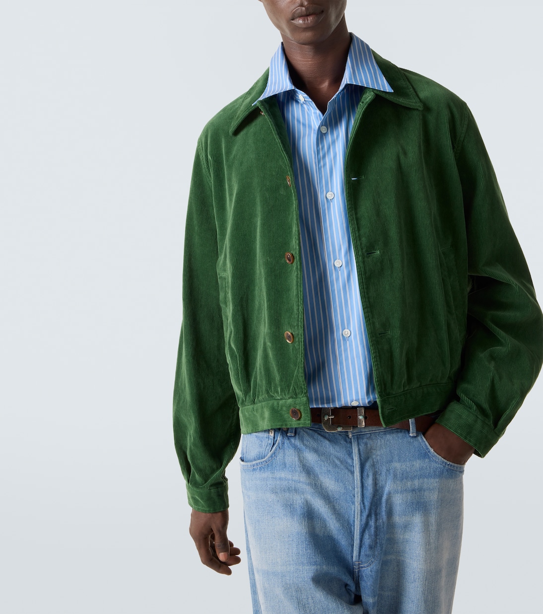 Veste blouson en velours côtelé de coton | Auralee