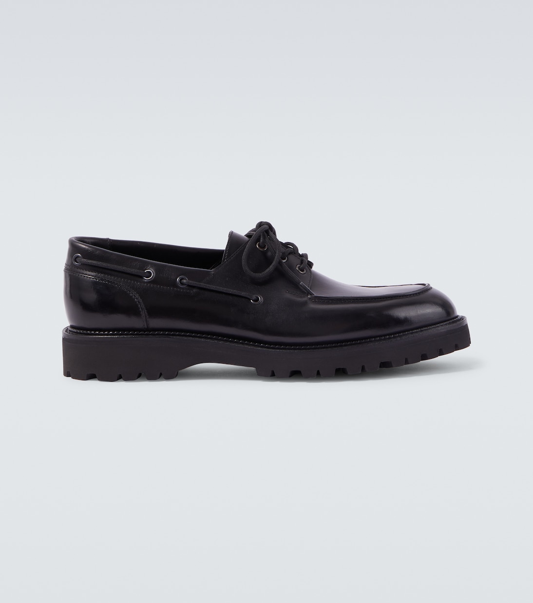 Leather boat shoes | John Lobb