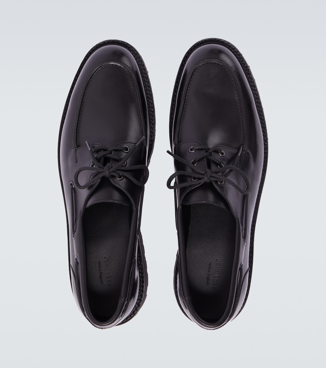 Leather boat shoes | John Lobb