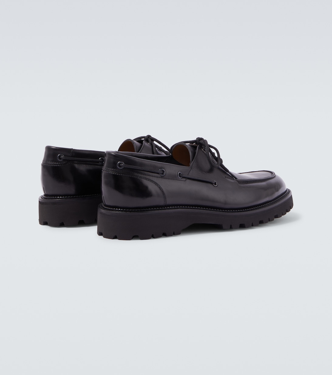 Leather boat shoes | John Lobb