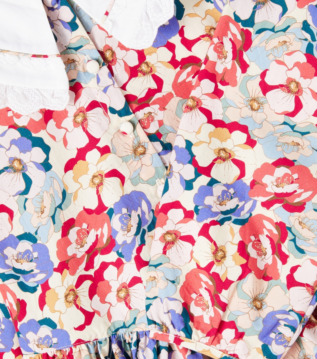 Robe Cœur en coton à fleurs | Konges Sløjd