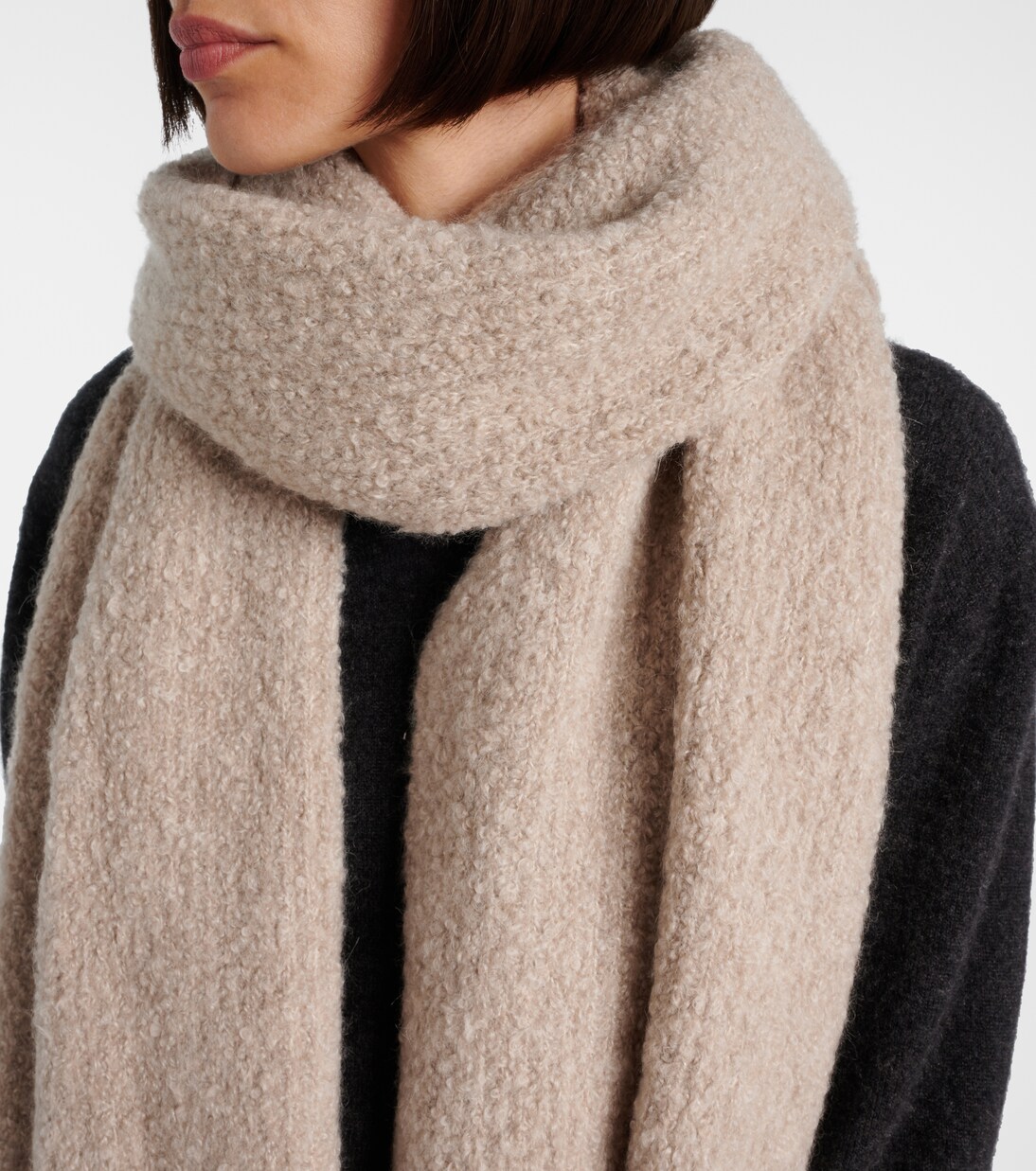Luthgard cashmere, alpaca wool, and silk scarf | The Row