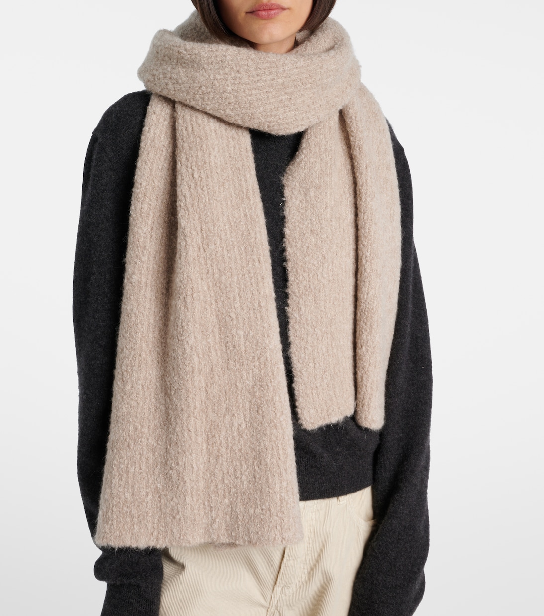 Luthgard cashmere, alpaca wool, and silk scarf | The Row